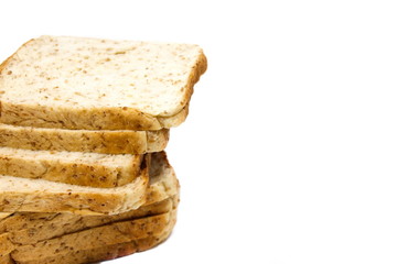 Fresh slices of whole wheat bread