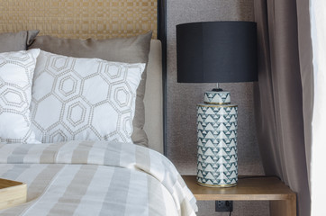 classic lamp style in luxury bedroom