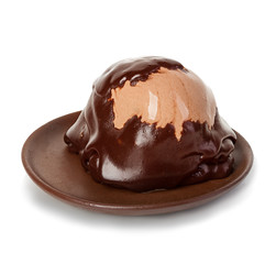 Scoop of chocolate ice cream