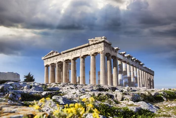 Poster Parthenon-Tempel auf der Akropolis in Athen, Griechenland © Tomas Marek