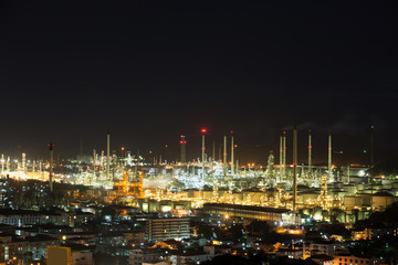 Fototapeta na wymiar Oil refinery industry big Beautiful