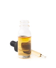 Small bottle with a pipette isolated