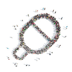 people in the shape of ice cream.