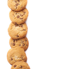 Border line of cookies isolated