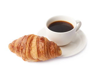 Croissant and cup of coffee