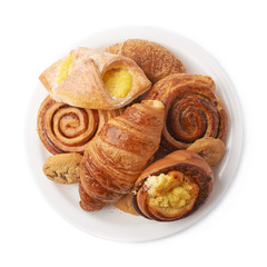 Pile of pastry isolated
