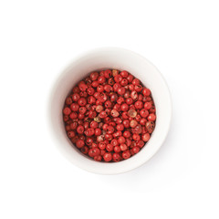 Cup filled with the pepper seeds