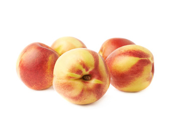 Pile of multiple nectarines isolated