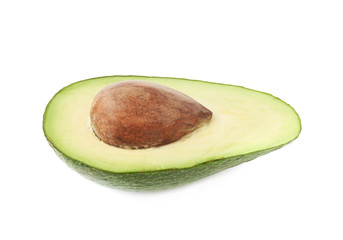 Cut in half open avocado fruit