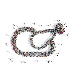  people in the shape of grilled chicken, turkey.