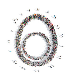  people in the shape of cut eggs.