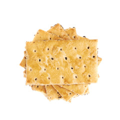 Twisted stack of cookies isolated