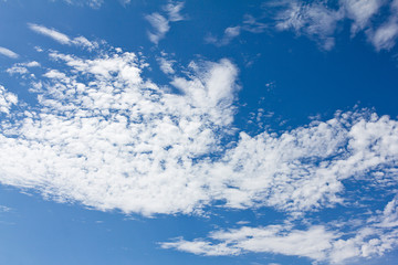 Blue sky background with clouds