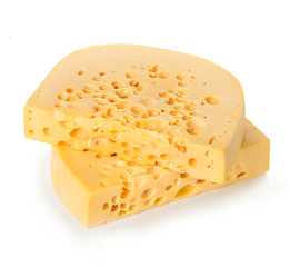 Cheese isolated on a white background