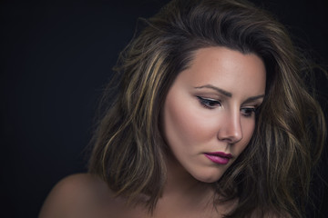 Fototapeta premium Beauty on black background