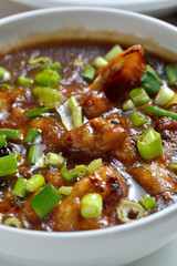 Cauliflower or Gobi Manchurian and Fried Rice