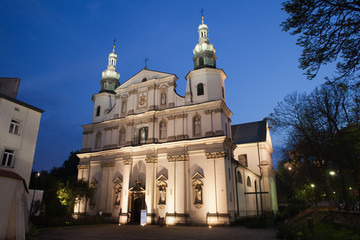 Bernandine Church at Night in Krakow