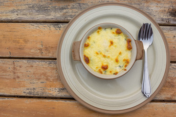 Cheese baked spinach