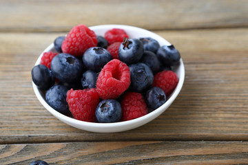 Wild berries on a plate