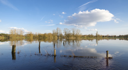 flooded land