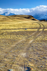 Altai road to North Chuisky Ridge