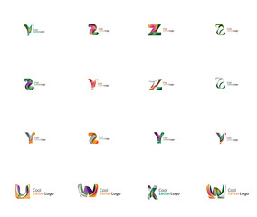 Set of universal company logo ideas, business icon collection