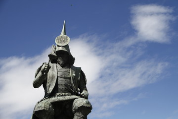 Statue of Kiyomasa Kato at Nagoya Castle...