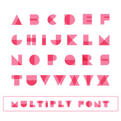 Multiply geometric elements letters. Design elements