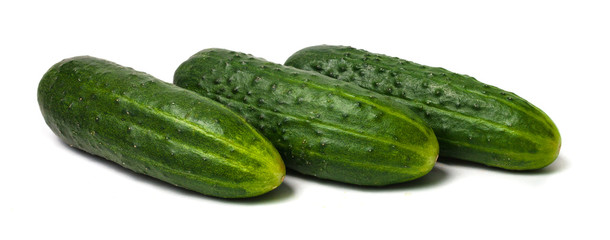 Green fresh cucumbers