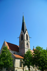 Fototapeta na wymiar Heilig Kreuz Kirche -Münster- in der Stadt Rottweil