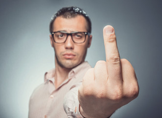 Fototapeta premium Middle finger