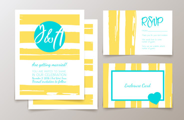 Fototapeta premium Cute fashionable cards and invitations.
