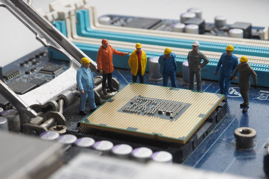 Miniature Network Engineers At Work