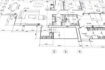 Obraz premium home interior blueprint