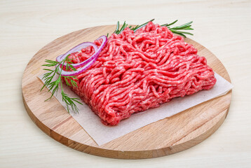 Raw beef minced meat