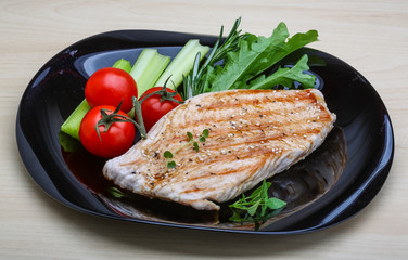 Grilled turkey steak