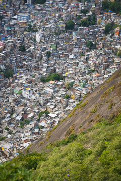 Favela Brazilian Hillside Shantytown Rio de Janeiro Brazil