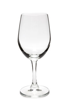 Wine glass on the white background