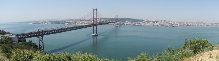 Pont du 25 avril à Lisbonne Portugal - Vue panoramique
