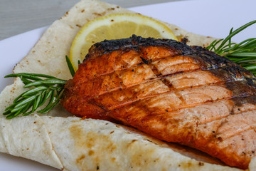 Grilled salmon