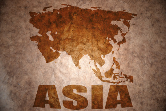 vintage asian map