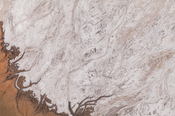 aerial view of Industrial waste reservoir