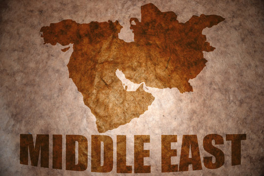 vintage middle east map