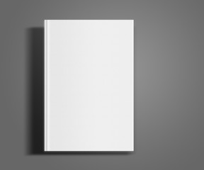 Blank book cover template.