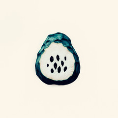 tropical fruit, sugar apple, fashion photos, minimal style