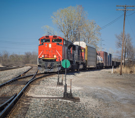 Obraz premium CN Freight Train from Detroit Tunnel