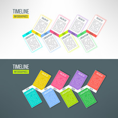 Vector colorful timeline template infographic suitable for