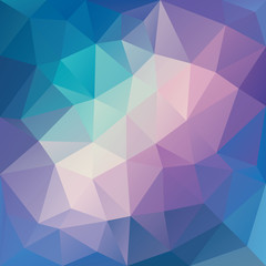 Purple and blue low polygon mosaic background, vector design