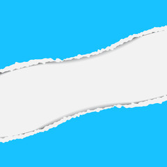 Blue torn paper