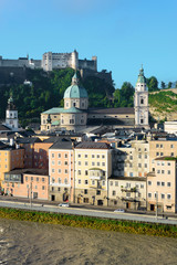 Fototapeta na wymiar The Salzburg Cathedral (Salzburger Dom) in Salzburg, Austria